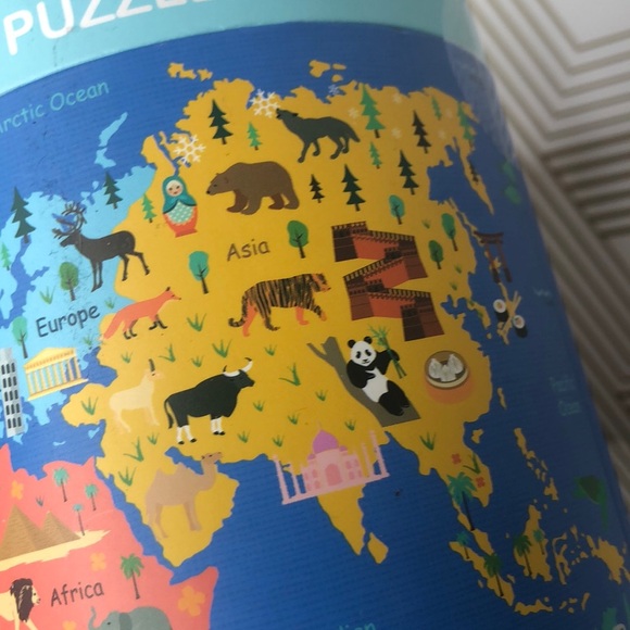 WORLD MAP 500 Pc Puzzle & 19.7” X 13.8” Poster New!! - Picture 2 of 9